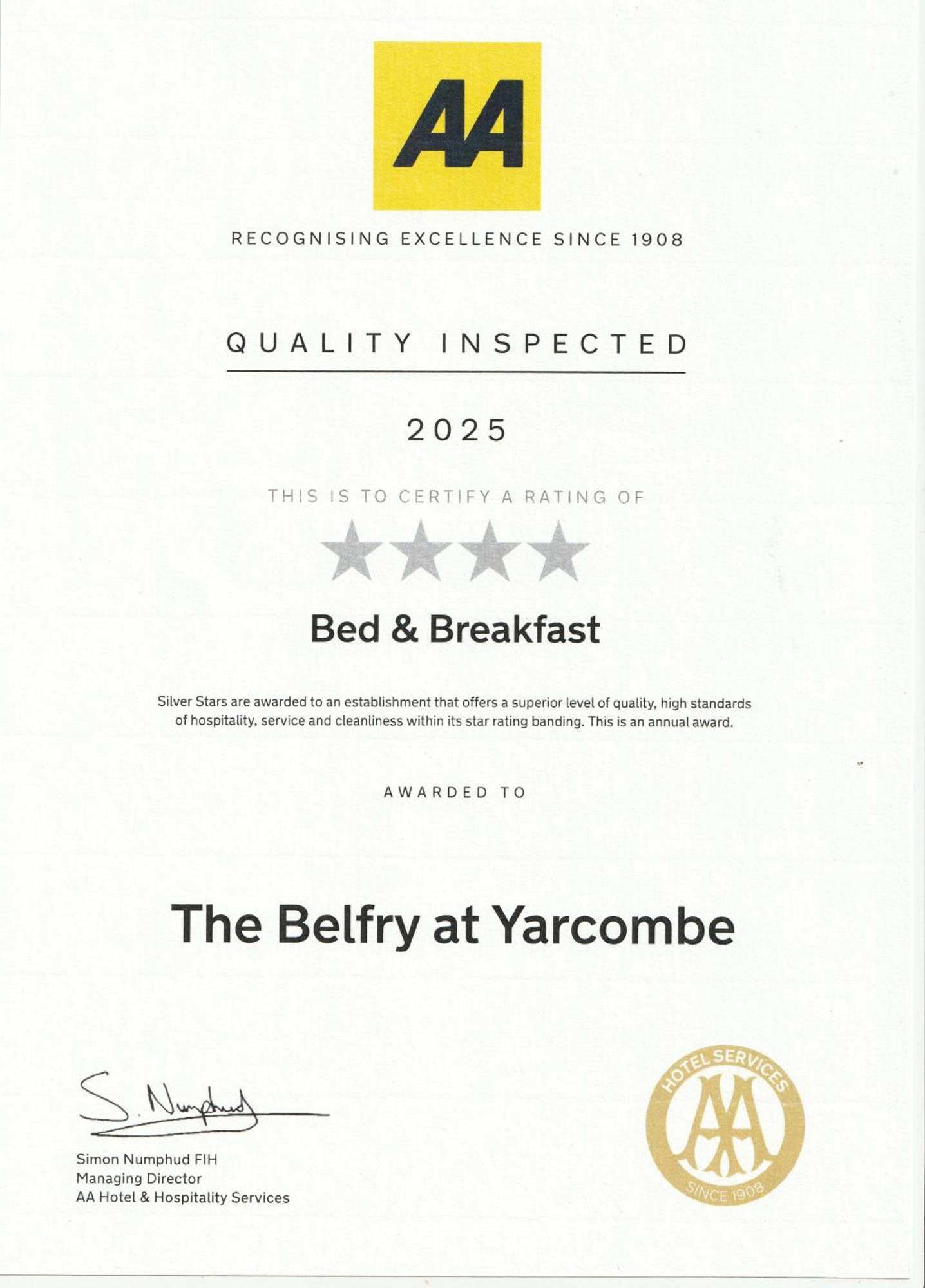 Bed and Breakfast The Belfry At Yarcombe Екстер'єр фото
